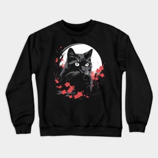 Cottagecore Goth Kawaii Anime Cat Gifts Men Girls Womens Cat Crewneck Sweatshirt